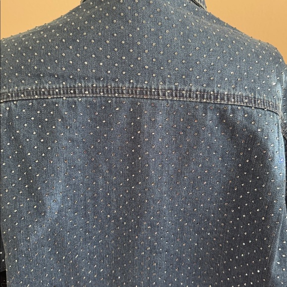 Sandro Crystal Denim Button-Up Shirt - Picture 5 of 6